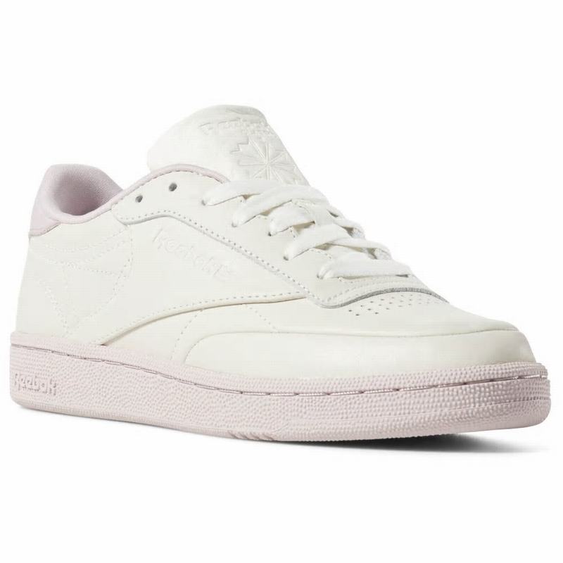 Reebok Club C 85 Tenisky Damske - Biele/Ruzove KP7912VY